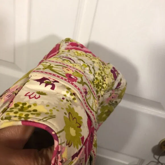 Vera Bradley women pink and lime handbag, 12 x 9 x 5 - Picture 11 of 16